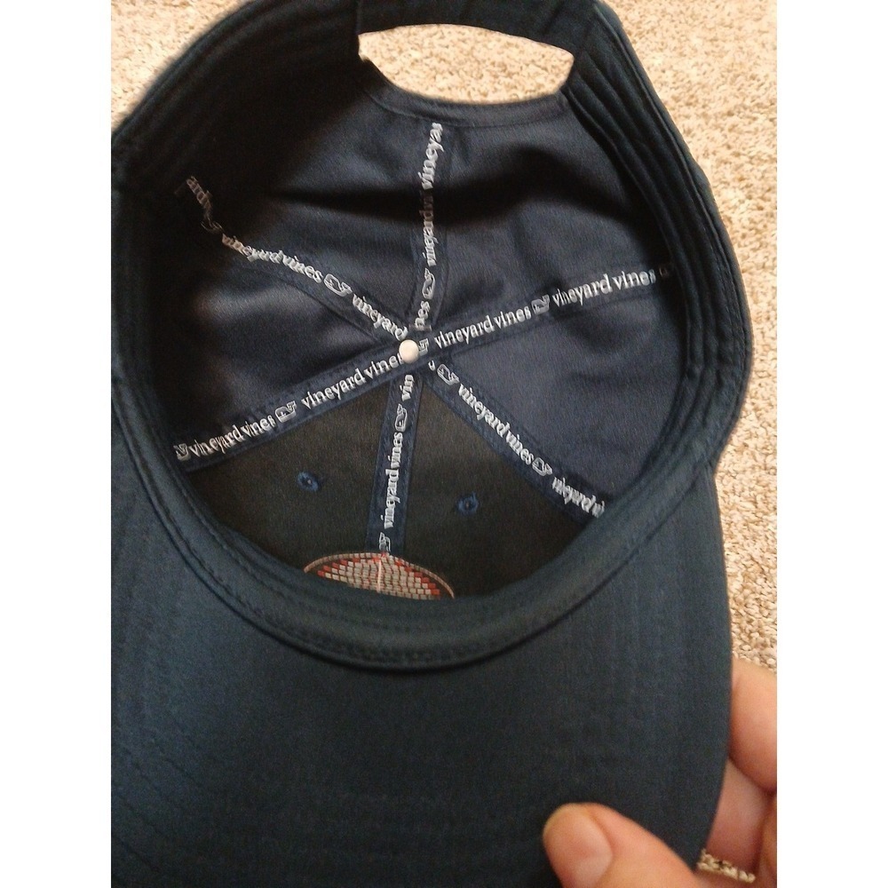 Vineyard Vines Hat Strapback‎ Baseball Cap Mens Navy Blue American Flag Golf - Picture 5 of 6
